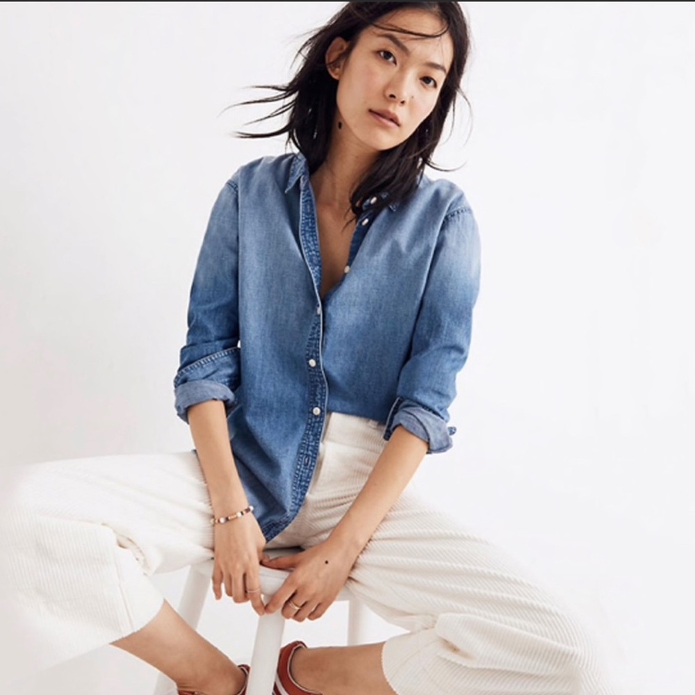Madewell Denim Oversized Ex-Bf Shirt